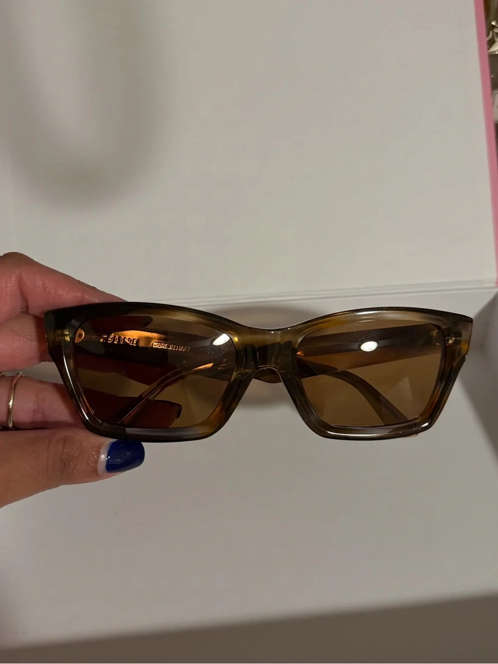 Celine Translucent Brown Square Sunglasses